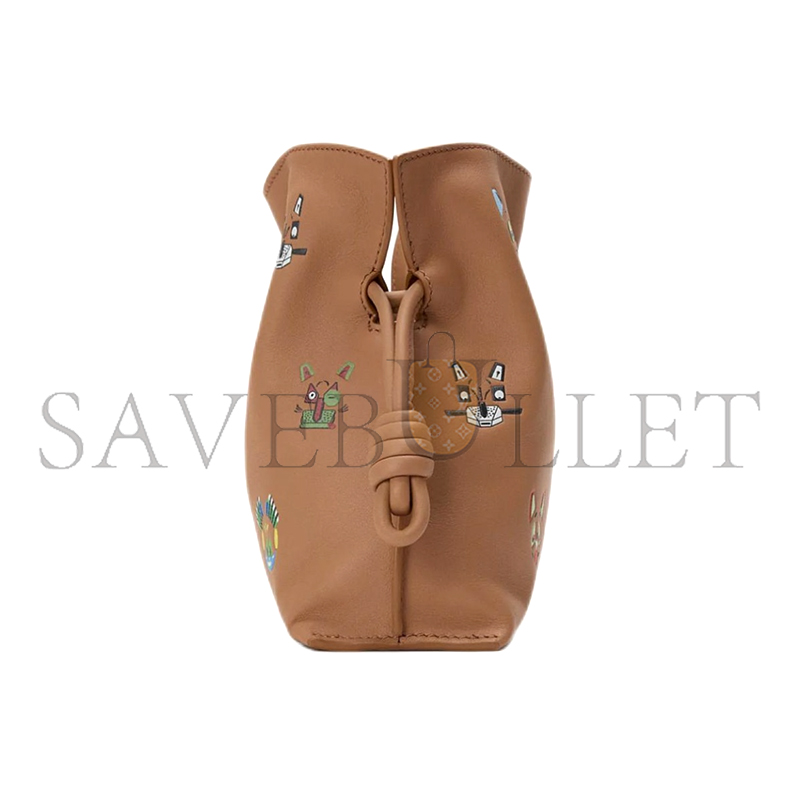 LOEWE CATS MINI FLAMENCO CLUTCH IN NAPPA CALFSKIN A411FC2XAC (23*18*9cm)